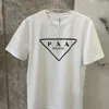 Occident Fashion Clothing Italy Famous Branded Trilateral Sign Letter Graphic Summer Pure Cotton Round 3XL 4XL 5XL Collar Luxury D2241