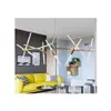 Pendant Lamps Modern Chandelier Crystal Led Ceiling Lights Fixture Square Surface Mounting Lamp Hallway Corridor Asile Light Drop De Dhk1Y