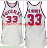 Custom Men Youth Women Vintage RARE # 33 Charlie Scott WHITE Road RETRO HomeBasketball Jersey Taille S-4XL 5XL ou personnalisé n'importe quel nom ou numéro de maillot