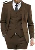 Mens Suits Blazers Bussiess Suit 3 Parça Tweed Halkam Notch Lapel Düğün Damat Smokin Formal Dişlazervestpantlar 230203