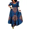 African Women's Square Neck Dress Large Size Short Sleeve Clothing Casual Traditional Clothing Wy092