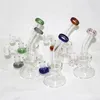 Heady Glass Bong Straight Percolator Dab Oil Rig Mini Rigs Colorful Waterpipe Water Bongs with Glass Bowl