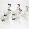 Hookahs Beecomb Percolator Glass Bongs 14 mm gewricht Waterpijpen Mini -olie Rigs Kleine Dab Rig Blauw Roze Paarse Clear met kom