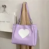 Evening Bags Xiuya Harajuku Kawaii Shoulder Women Japanese Cute Heart Lolita Tote Ladies Handbags Big Shopper With Zipper 230203