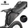 Borse laterali ROCKBROS Bike Impermeabile riflettente 10L Sella di grande capacità Ciclismo Pieghevole Coda posteriore MTB Borsa da bicicletta per baule da strada 0201