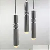 Pendant Lamps 1Pcs Nordic Modern Lights Plated Gold Sier Iron Creative Hanging Lamp Dining Living Room Bedroom Balcony Light Fixture Dh0Q3