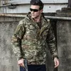 Mensjackor M65 US Army Tactical Hooded Jacket Casual Camouflage Windbreaker Waterproof Flight Pilot Coat Hoodie Militärfält Male 230203