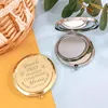 Party Favor 10pcs Personalized Metal Compact Mirrors First Communion Customized Pocket Makeup Mirror Boy Girl Souvenir