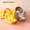 Slipper Children's Hole Breathable Non-slip Cute Cartoon Elephant Beach Boys Girs Solid Color Soft Shoes First Walking Sandals 0203
