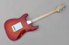 Red 6 strings guitar
