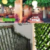 Fleurs décoratives 12pcs fausses vignes plantes artificielles feuilles vertes lierre couronne de couronne de rotin de fête à la maison bricolage de la décoration de mur de mariage