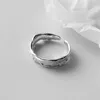 Pierścień Solitaire Modian Proste Real 925 Srebrny srebrny geometryczne otwartą rozmiar pierścienia palców moda BBSTRT FINE JEADLY FOR WOMEN Cessories Y2302