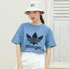 Kvinnors T -skjortor harajuku kvinnor tshirt casual streetwear tumblr tee skjorta femme sommar kortärmad bomullstopp koreanska kläder