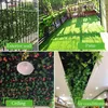 装飾的な花12pcsフェイクヴァイン人工植物緑の葉の花輪天井rattanホームパーティーdiyウェディングウォールデコレーションシミュレーション
