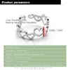 Küme halkaları kadınlar 925 gümüş yüzük sevimli açık tasarım kalpsiz ayarlama takı kuyruk düğün aksesuarları