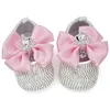 Premiers Marcheurs Bébé Dollbling Fille Rose Couronne Ballerine Baptême Chaussures Infant Robe Éblouissante À La Main Maman Fille Tenue Bling Chupetes