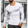 T-shirts pour hommes Hommes T-shirts de fitness à séchage rapide Sport de plein air Course à pied Escalade Manches longues Collants Bodybuilding Tops Gym Train Compression T-shirt 230203