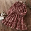 女の子のドレスベイビーキッズ女の子服花春春秋のティーンエイジャースクールコスチュームドレスチルドレンヴェスティド6 7 8 9 10 11 12年