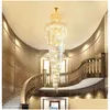 Подвесные лампы Современная хрустальная люстра виллы Гостиная Полово простые здания потолочные светильники