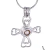 Collane con ciondolo Forma di trifoglio Croce Cuore Perla Medaglione 18Kgp Gabbia Raccordo per collana Accessorio Moda Donna e ragazza P6 Drop Deli Dhxyg