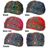 Stingy Brim Hats 1Pcs Women Embroidery Fedoras Mexican Vintage Style Turban Cap Ethnic Red Print For Fashion Accessories