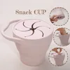 Tasses Vaisselle Ustensiles Sans BPA Enfants Boîte De Stockage Des Aliments En Silicone Solide Couleur Bébé Snack Tasse Portable Enfants Snacks Conteneur Avec Couvercle 230203