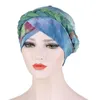 Etniska kläder muslimska kvinnor Braid Elastic Turban Hat Chemo Cancer Cap Arab Head Scarf Wrap Cover Headscarf Islamiska bandanas tillbehör