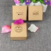 Venda de embrulho de presente 50 PCs/set Love Heart Party Wedding Favor Caixas de doces feitos à mão com caixa, obrigado