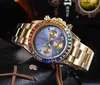 2023 Luxe Automatic Sports Watch Full Sapphire Glass Dial Steel Strap Master Men's Watch292O