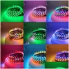 Led Strips 30/60 Leds/M 2811 Pixels Programmable Individual Addressable Digital Strip Light Ws2811 5050 Rgb 12V Black Tape Lamp Drop Dhyra