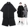 Men's Tracksuits Summer Sportswear Suit Male And Female Couples Wear Casual Two-Piece Korean Style Student Trendy Handsome Fashion Brand Thr