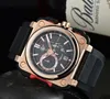 New Bell Watches Global Limited Edition rostfritt stål Business Chronograph Ross Luxury Date Fashion Casual Quartz Men's Watch BB01