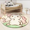 Tapis Tapis Ronds Mignon Doux Imitation Cachemire Fille Chambre Tapis De Chevet Simplicité Salon Canapé Tables Basses Tapis