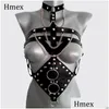 Ceintures Sexy Harnais En Cuir Poitrine Sangle Jarretières Ceinture Adt Fétiche Femmes Soutien-Gorge Corps Bondage Top Night Club Cage Punkbelts Emel22 Drop Deli Dhxkl