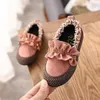 Atletische schoenen 2023 Spring Ruffles Kids For Girl Casual Slip On Toddler Girls Star Flat Heel Designer Sneakers