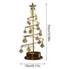 Juldekorationer 1st Golden LED Desktop Tree With Lights Decoration Ornament Gift Mini Small