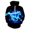 Herrtröjor tröjor färgglada flamtröja 3D -tröja Menwomen hooded Autumn and Winter Coat Mens Clothing Funny Jacket Black 230202