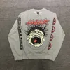 Hellstar Studios Records Crewneck Hellstar Hoodie Men's Hoodies and Sweatshirt Crew Neck Sweatshirt Man Plus Size Pullovers Vintage Sweater Oversize
