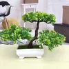 Kwiaty dekoracyjne sztuczne rośliny plastikowe bonsai mały garnek drzewa sztuczna roślina ozdoby doniczkowe do dekoracji stolika do domu