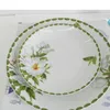 Plates Creative Small Fresh Leaf Design Ceramic Plate Home Dish Club El Tableware Western Dessert