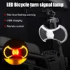 Lights Wireless Control Remote Control Bike USB Recarregável Bicicleta Taileira Scooter Scooter Lâmpada de Segurança Aviso de Turnando Luz 0202