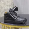 2023 Nya Män Kvinnor Fritidsskor Blixtlås Sneakers Designerskor Svart vit Sammet Heighten Sko Lyx Hög Låg-top Platform Trainers