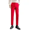 Męskie spodnie duże rozmiary formalne eleganckie mężczyzna biuro biurowe swobodne sprężyste bawełniane spodnie 17 kolorów pantelones hombre 230202