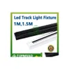 トラックライトCE ROHS 1M 1.5m厚いLED照明器具85V265Vトラックライトブラックホワイトスポットライトコネクタ保証3年ドロップデルDHMA