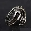 Bandringe Coole Öffnung Männer Frauen Schmuck Einstellbare Sterling Drachen Ring Gute Geschenke Legierung Tier Metall Unisex Gothic Punk Drop Deliv DH65M