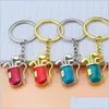 Key Rings Creative Golf Tube Pendant Keychain Stereo Simation Golfs Club Barrel Ring Giveaway 1848 T2 Drop Delivery Jewelry Dhkl1