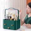 Storage Boxes Portable Makeup Box Waterproof Cosmetic Drawer Organizer Jewelry Nail Polish Make Up Container Desktop Beauty Case