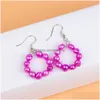 Stud naturel perle d'eau douce goutte boucle d'oreille 10 couleurs teintes perles paire de perles pour les femmes livraison de bijoux boucles d'oreilles Dhugf