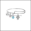 Bangle Fashion Cross Expandable Wire Bracelet For Women Adjustable Charm Designer Jewelry Drop Delivery Bracelets Otrrc