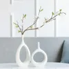 Vazolar Beyaz Seramik Vazo Modern Basit Yemek Masası Oturma Odası Süs Ev Dekorasyon Çiçek Diter